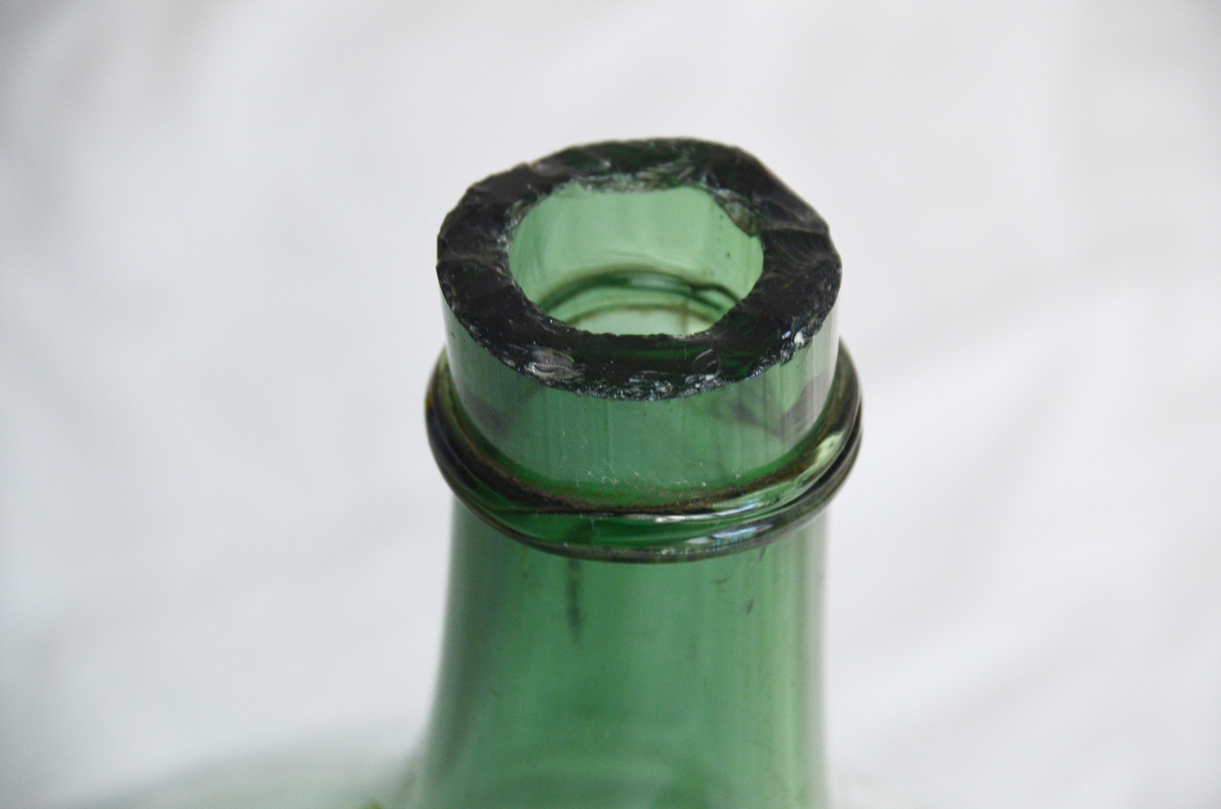 Vintage green glass demijohn 25 L