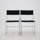 Ensemble de quatre chaises de salle à manger minimalistes chromées des années 1970, Tchécoslovaquie