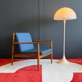 Scandinavian armchair in solid teak by Grete Jalk