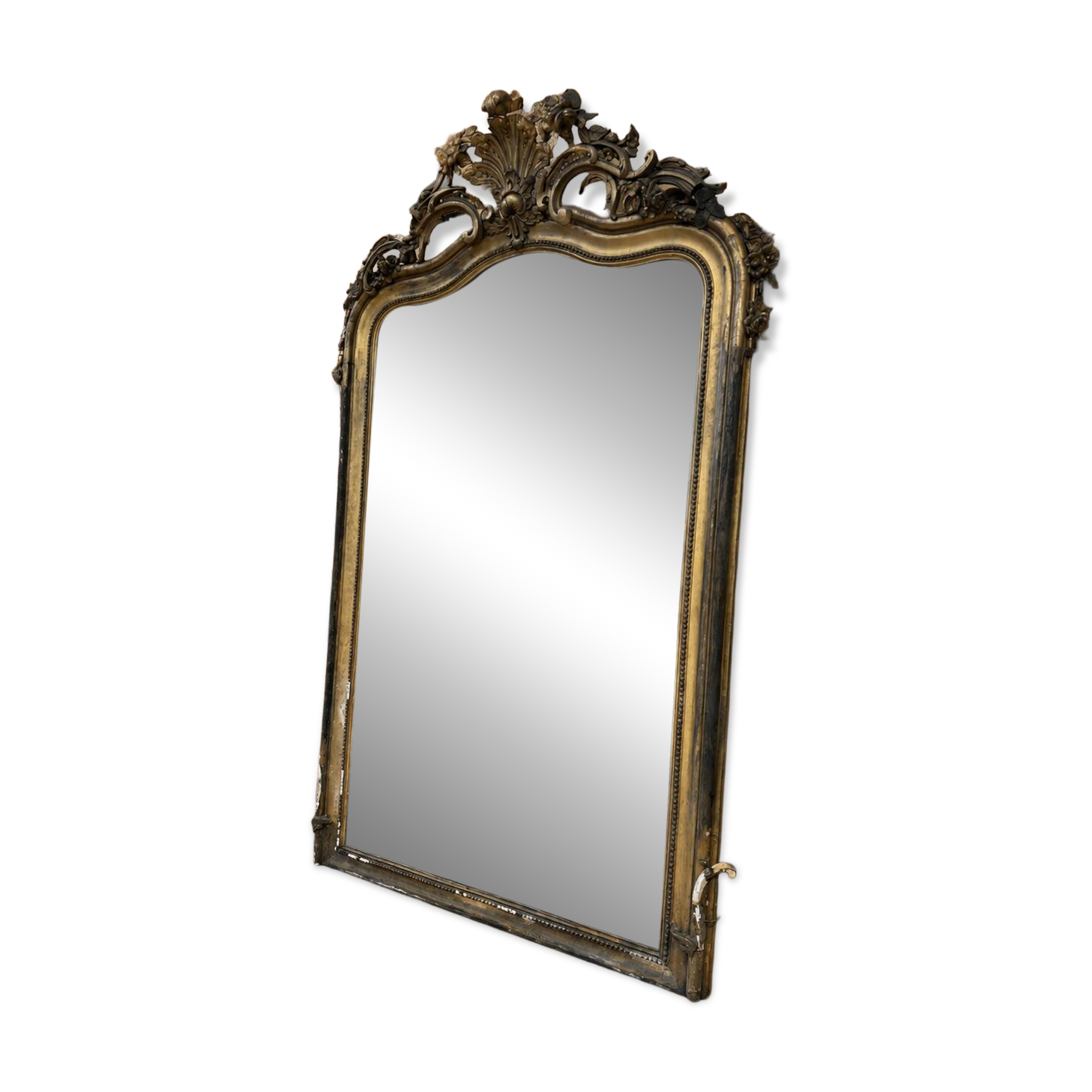 Large gilded mirror - 19th century