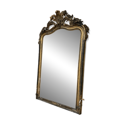 Grand miroir doré - 19ème siècle
