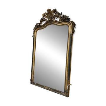 Grand miroir doré - 19ème siècle