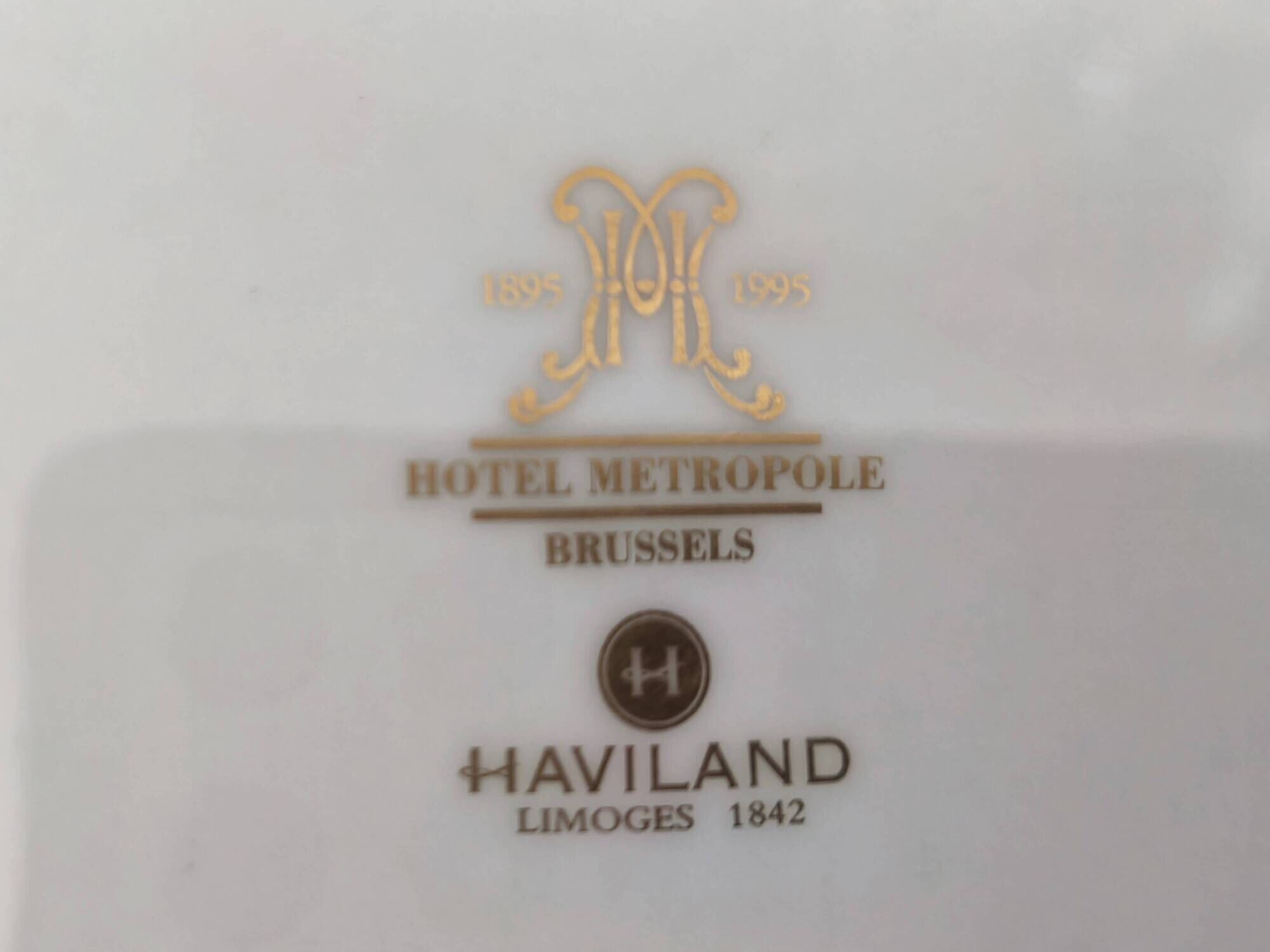 Set of 6 Limoges porcelain plates Haviland Hôtel Métropole Brussels