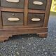 Antique oak cardboard box