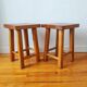 4 tabourets vintage 1970 style scandinave