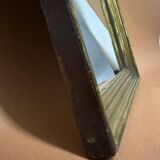 miroir ancien feuille d or bois