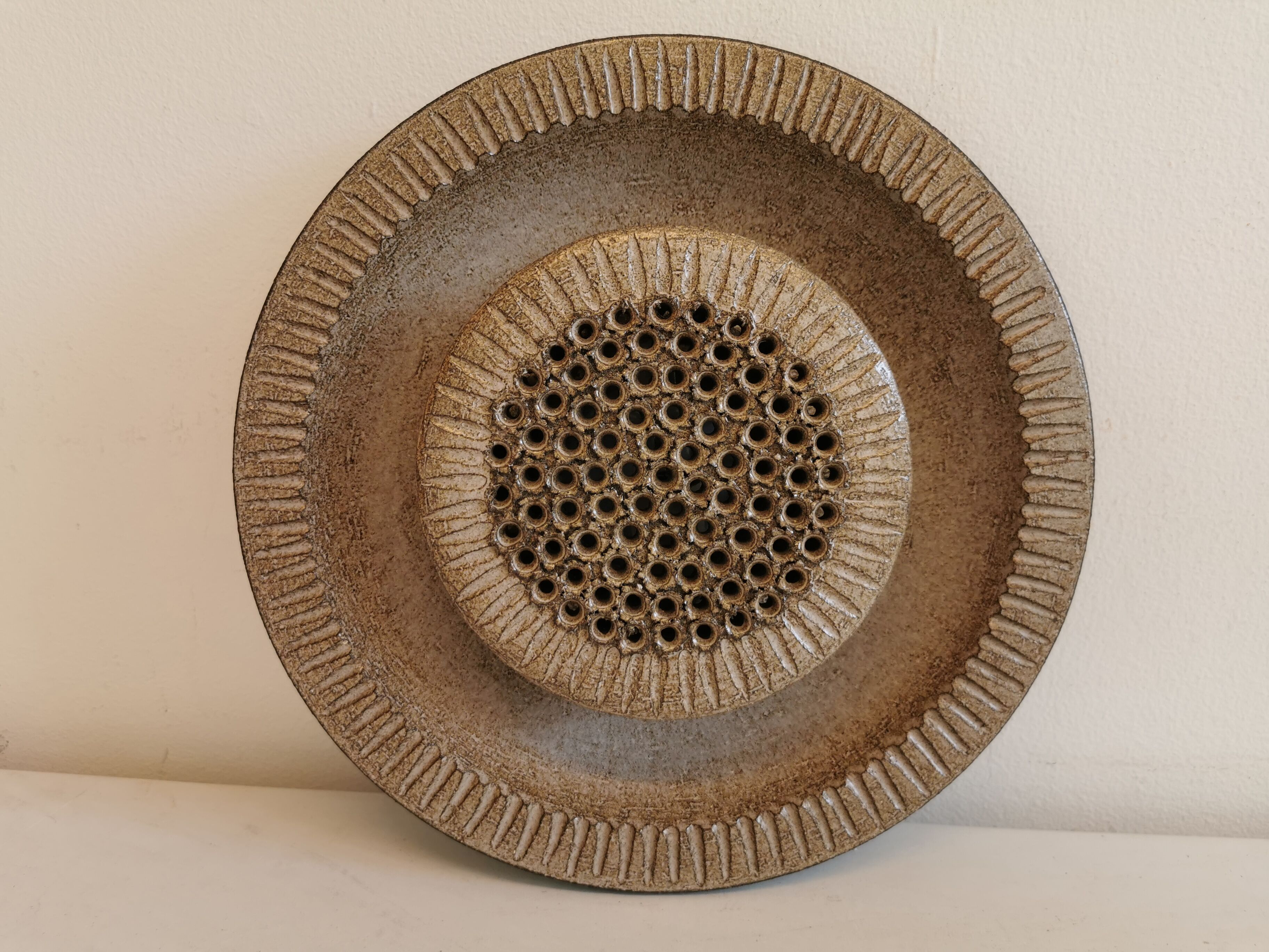 Ceramic wall lamp, from Løvemose Ceramics Denmark 1960s