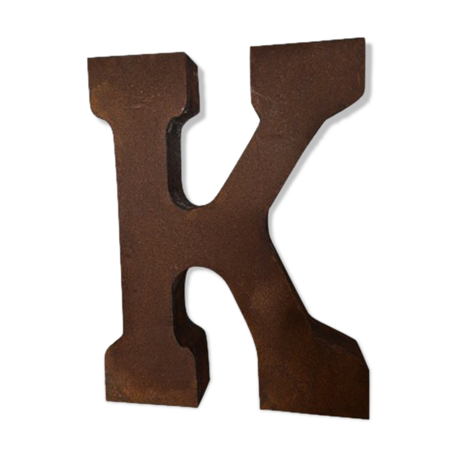 Industrial iron letter "k"