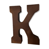 Industrial iron letter "k"