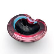 Sommerso Flavio Poli Murano 1960 Ashtray Bowl