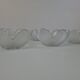 Set of 6 Bohemia Glass Flower Dessert Bowls, Czechoslovakia, circa 1960