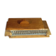 Butter dish in molded glass wood inox art deco