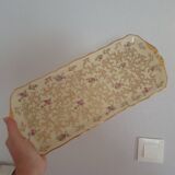 Rectangular dish in vintage Limoges enameled porcelain