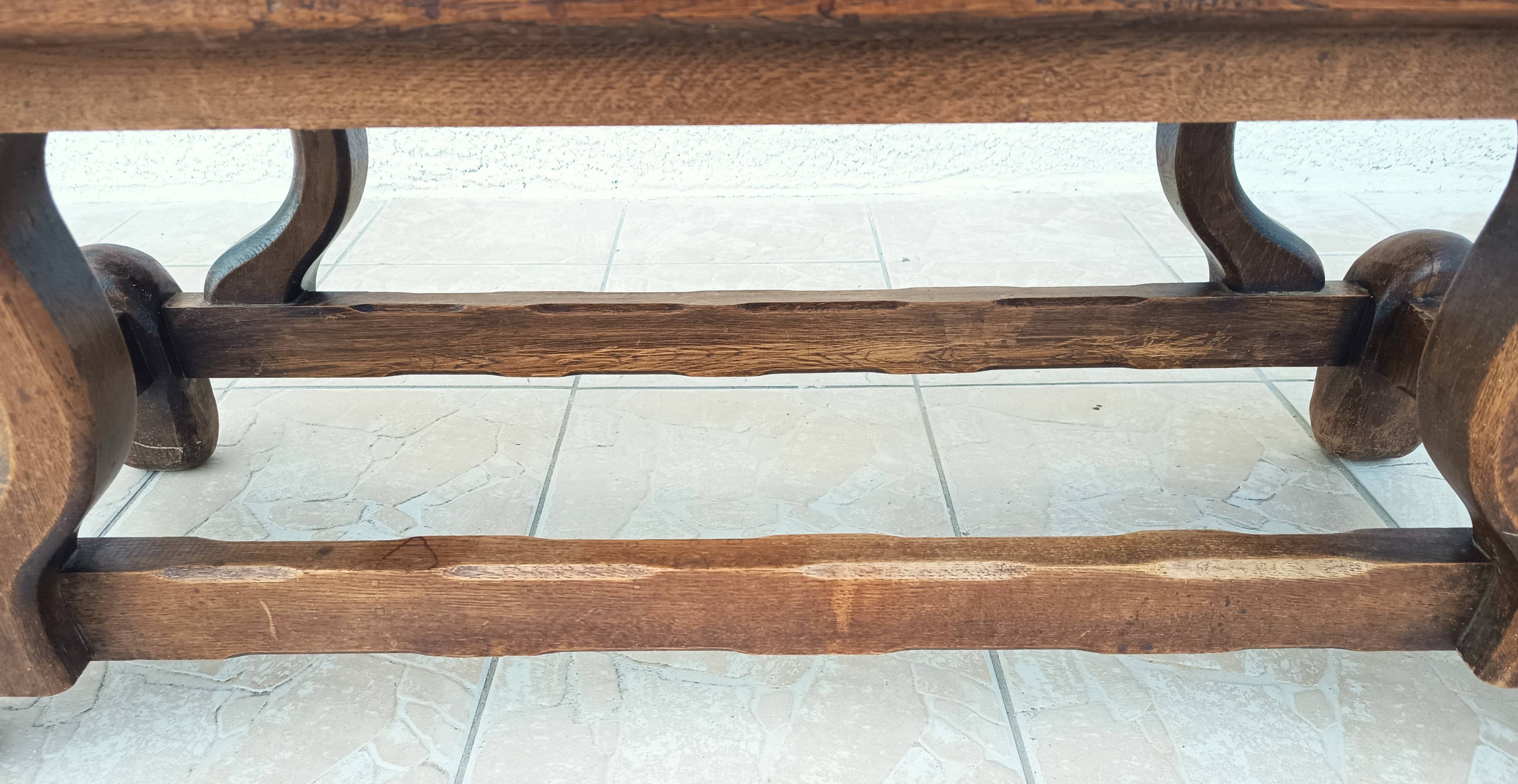 Solid oak coffee table 1950