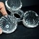 Vallerysthal rotating tableware – retro glass servant for salt, pepper, and mustard.
