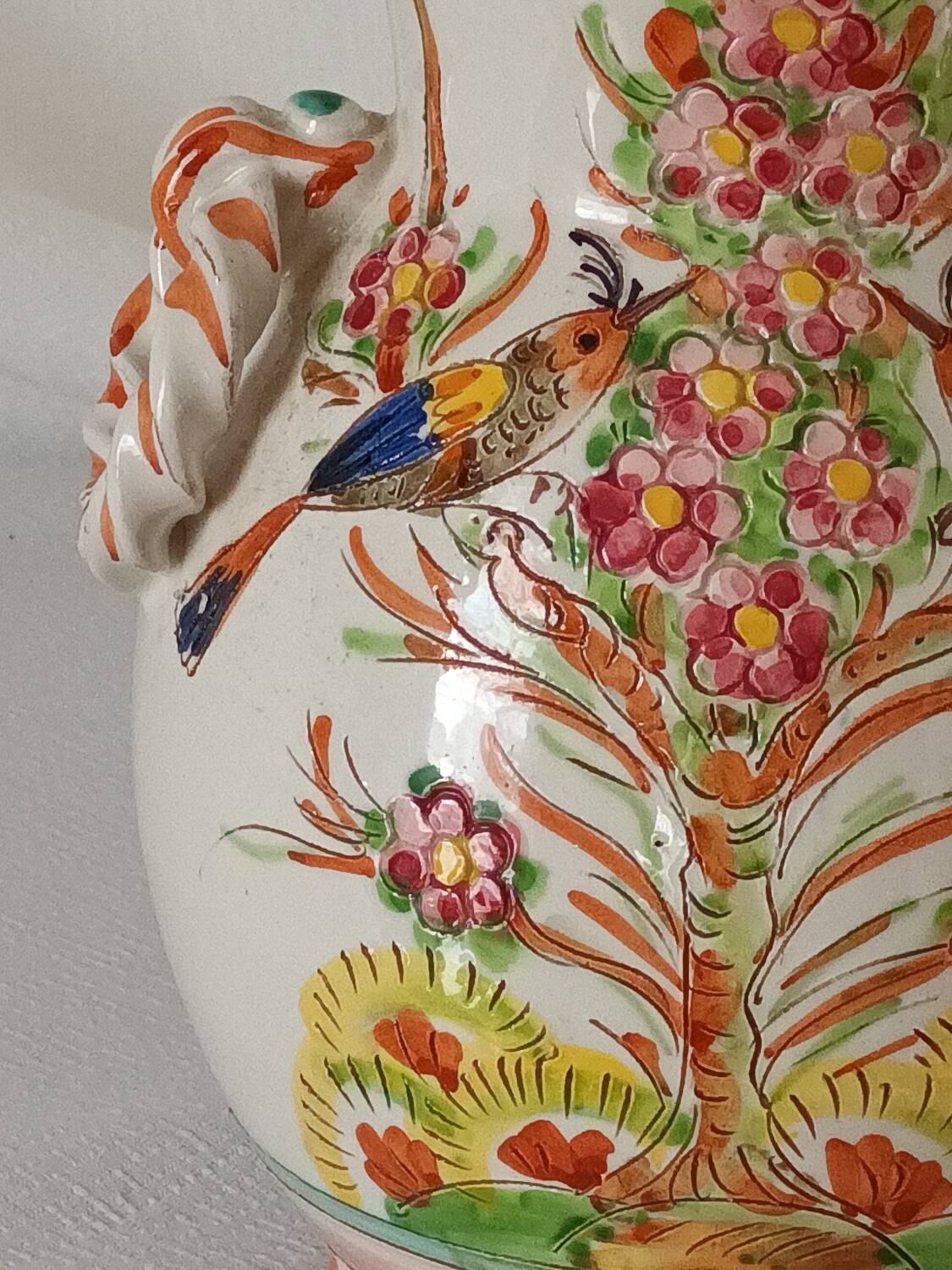 Handmade vintage ceramic vase from Italy.