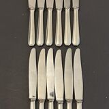 12 large Christofle silver metal knives