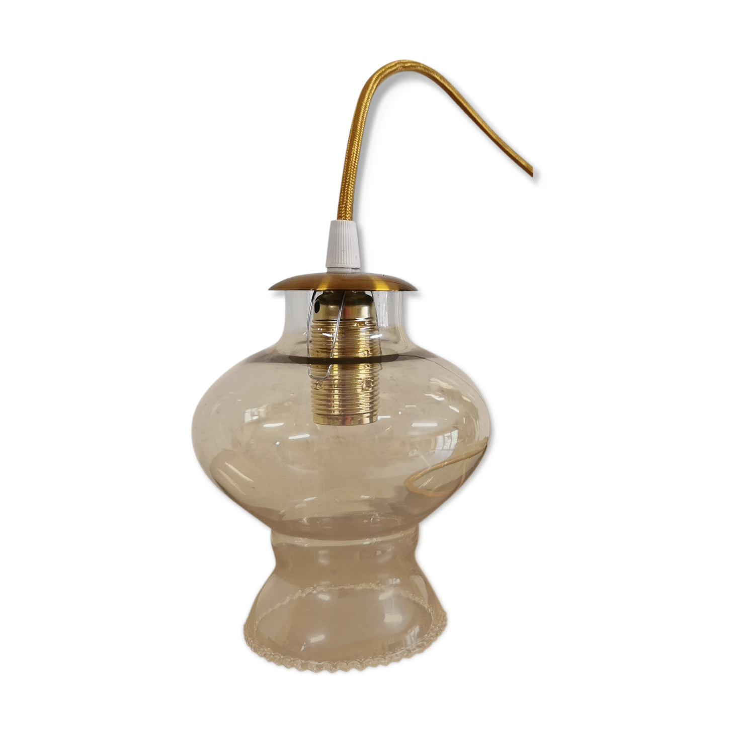 Vintage globe suspension hand lamp