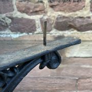 Café table bistro vintage brasserie 1890-1910 cast iron & fir