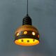 Brown ceramic pendant light Mid-Century, West Germany