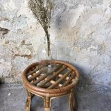 Rattan side table