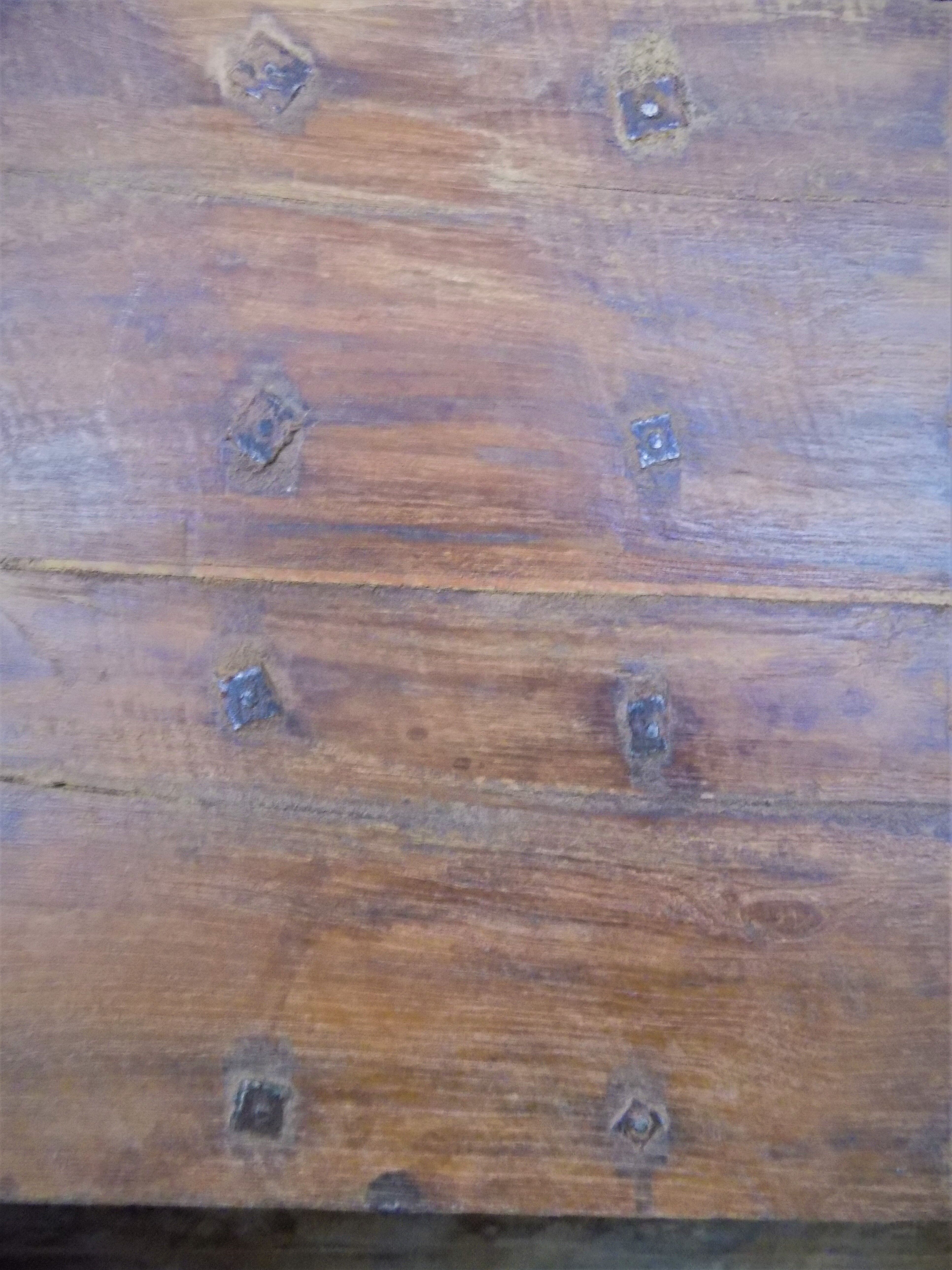 19th-century wooden wheel box