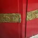 Important Art Deco period bookcase in lacquered wood and gilded bronze
