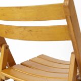 1 of 4 Vintage Folding Chair, 1950s–1960s German Design, Beech Wood
