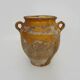 Magnificent glazed yellow confit pot, south-west of France. 19th century.
