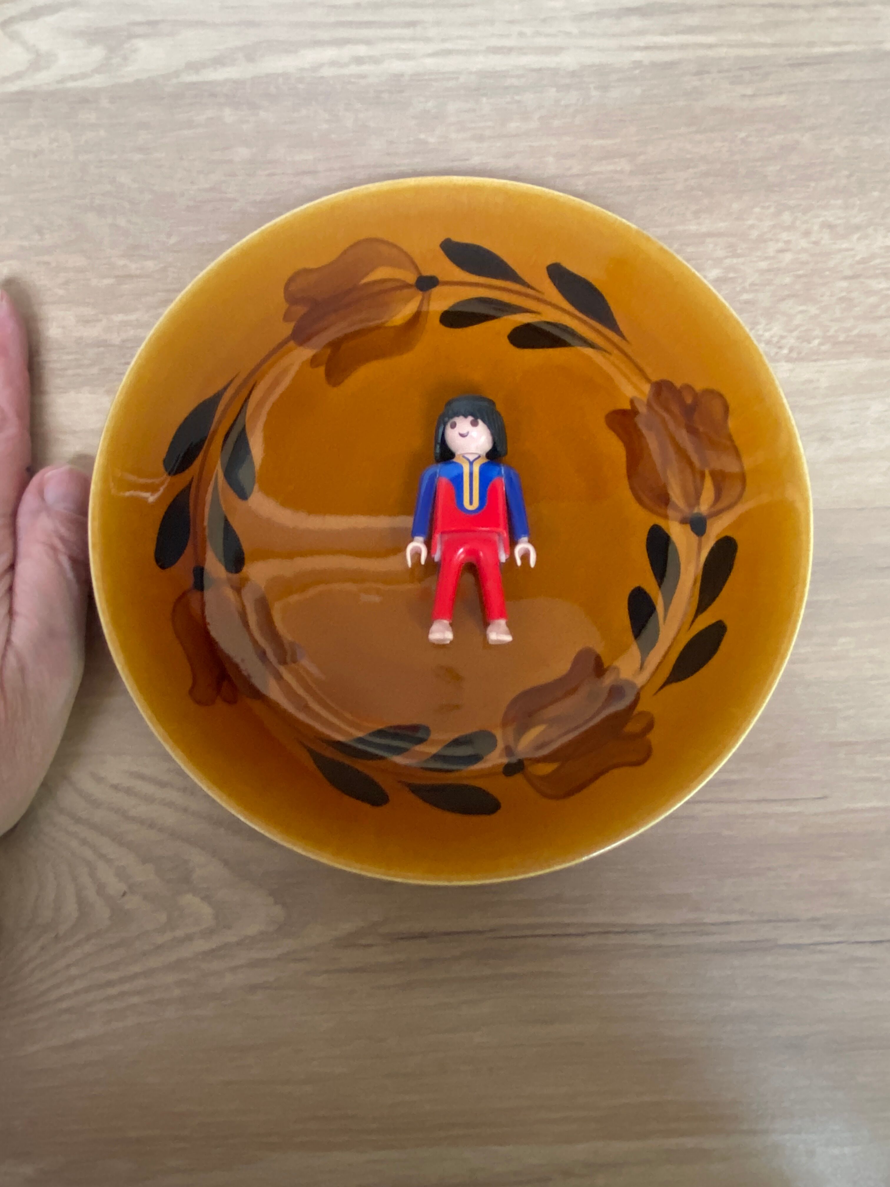 Set of 2 plates in earthenware of St Amand