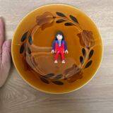 Set of 2 plates in earthenware of St Amand