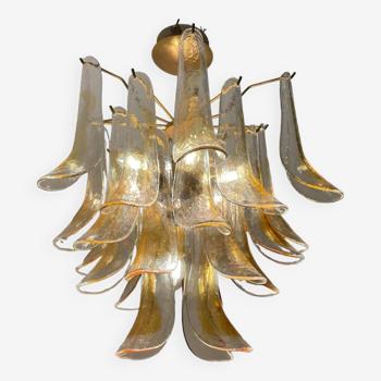 Murano Glass Feather Chandelier 1970’s