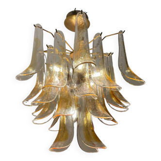 Lustre plumes en verre de Murano années 1970