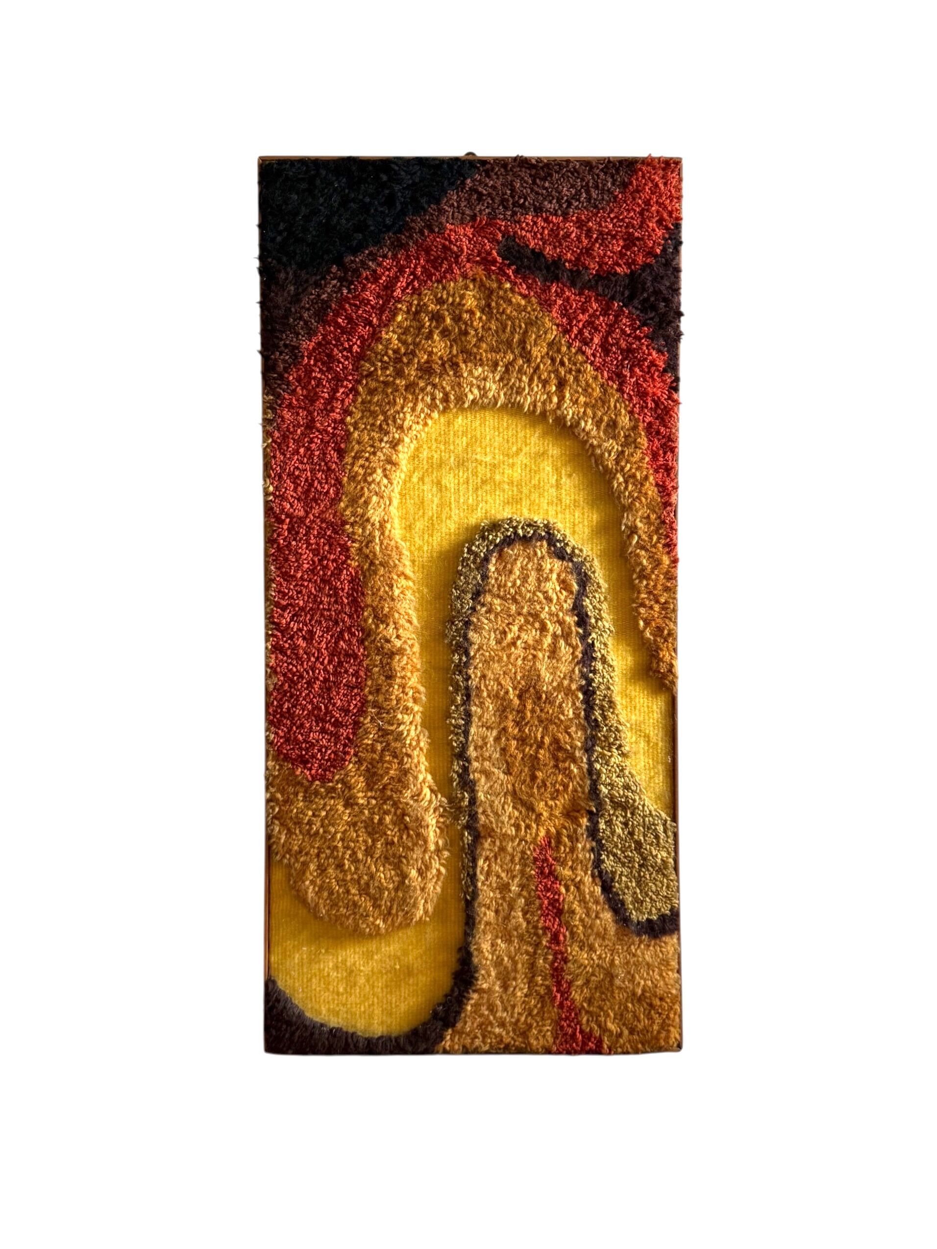 Space Age Wall Tapestry | Italian Mid-Century Fabric Art 1970s