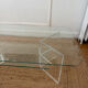 Table basse en Plexiglas et verre vintage 