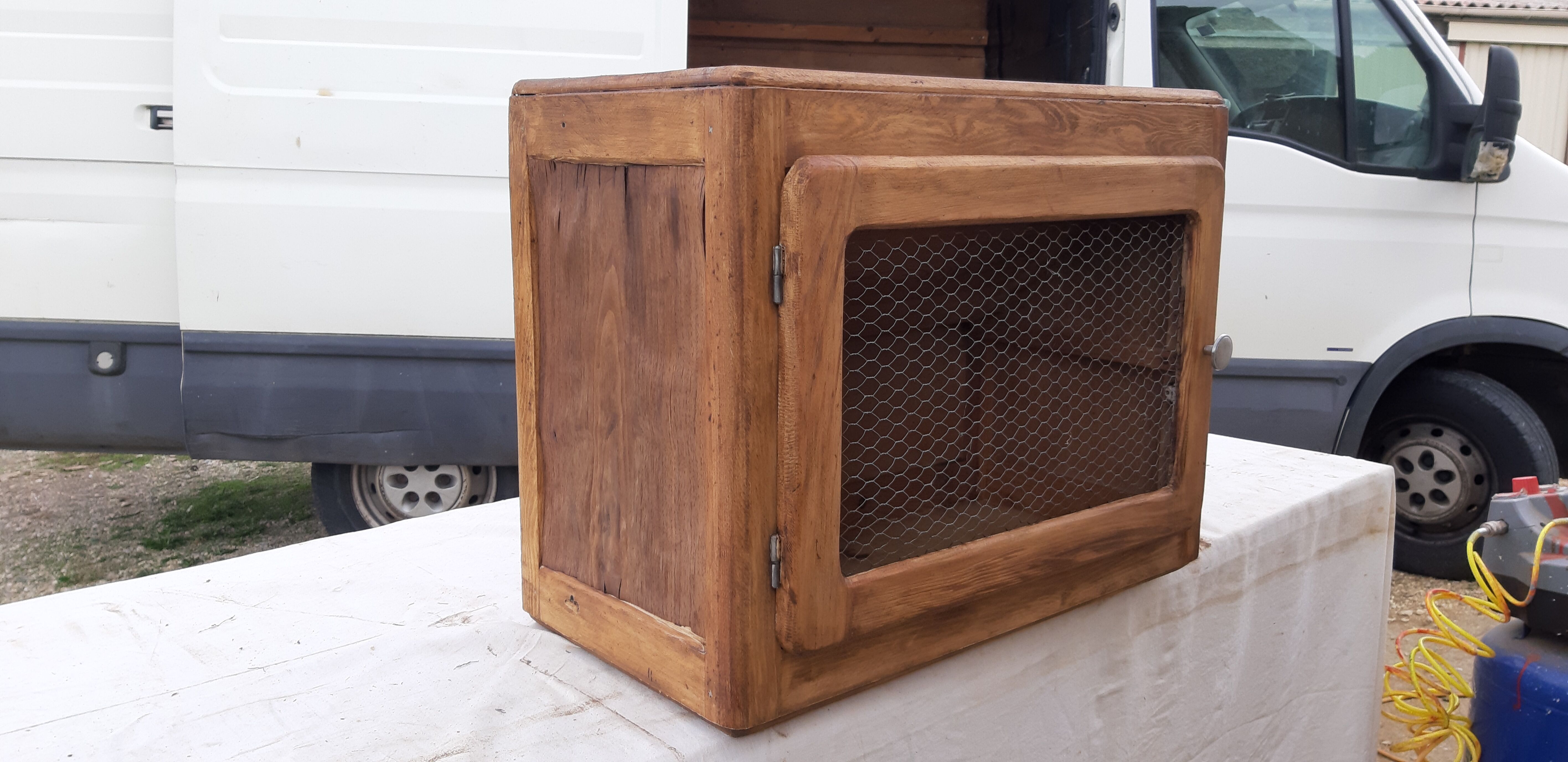 Industrial wood storage cabinet