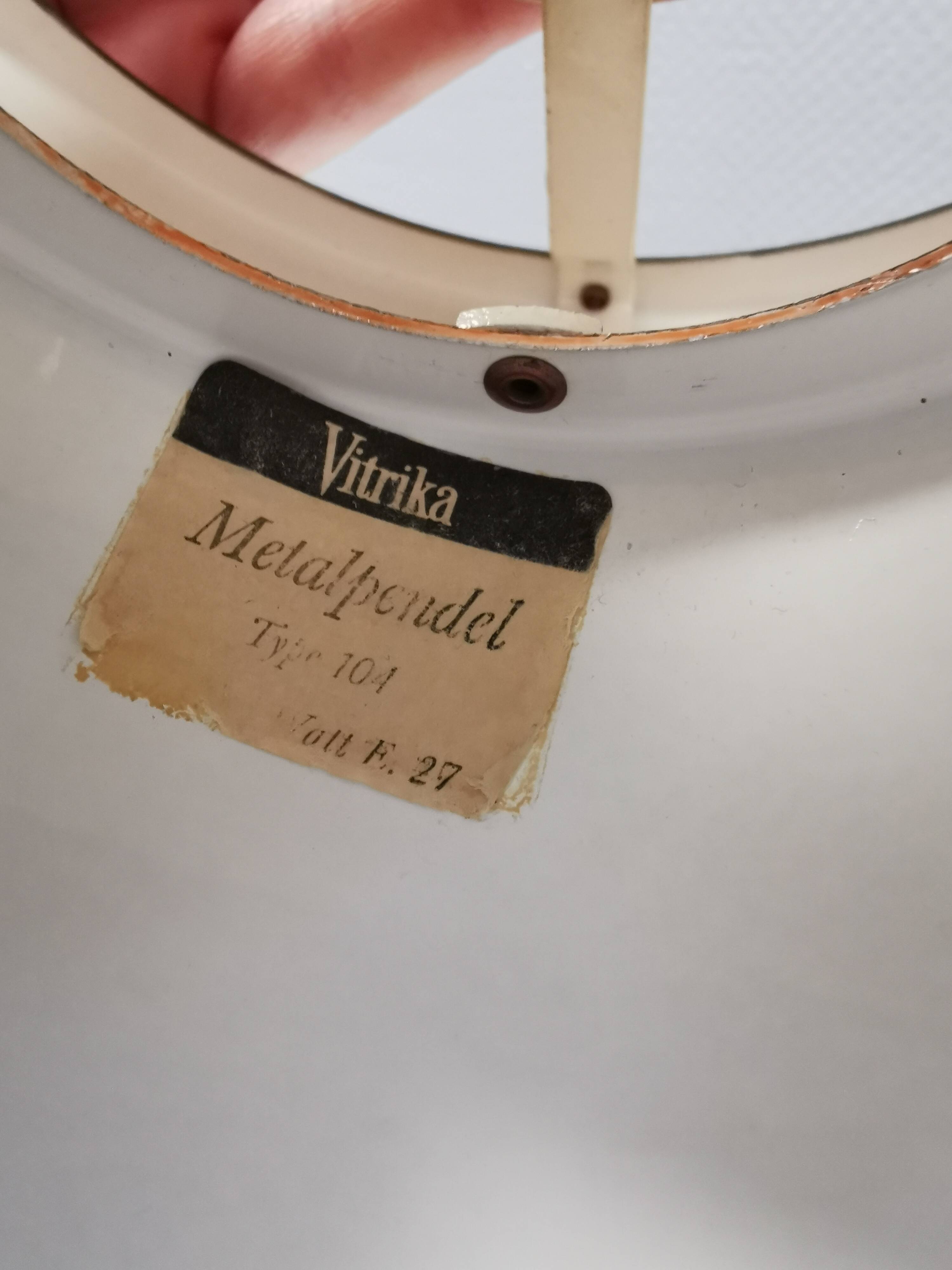 Small Vitrika hanging lamp from the 1980s Denmark