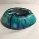Old ceramics ceramic ashtray morvan blue green vintage enamel
