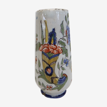 Vase Desvres Fourmaintraux Rouen Molicorne cornucopia of plenty