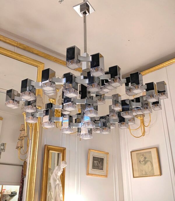 Lustre gaetano sciolari ''cubic'' 57 feux