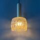 Mid-century crystal glass pendant lamp