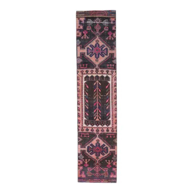 Vintage Turkish Oushak Handmade Wool Runner 55X235
