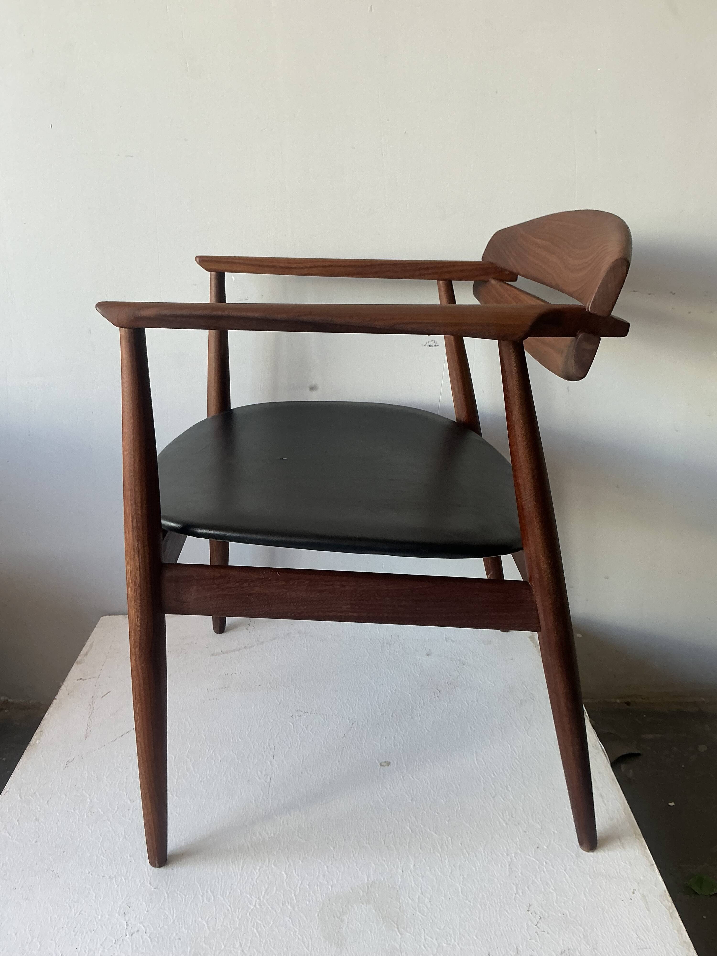 Fauteuil de bureau danois en teck