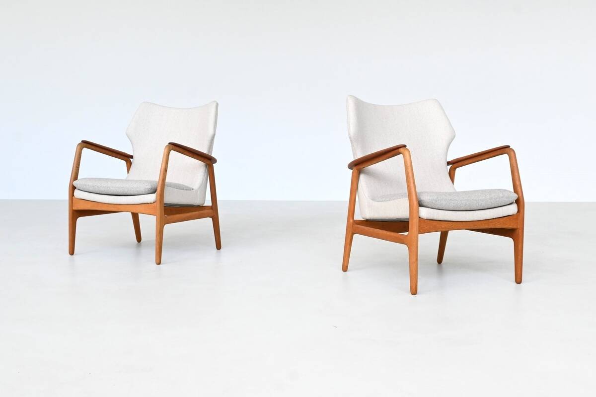 A. Madsen and H. Schubell Karen lounge chairs Bovenkamp Netherlands 1960
