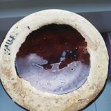 Brown vase with handle Vallauris