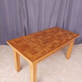 Vintage table in solid white oak