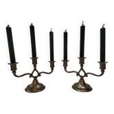 Pewter candlesticks