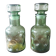 Paire de carafes en verre vert, années 70
