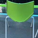 4 stackable chairs design Angelo Pinaffo model Shell Italy