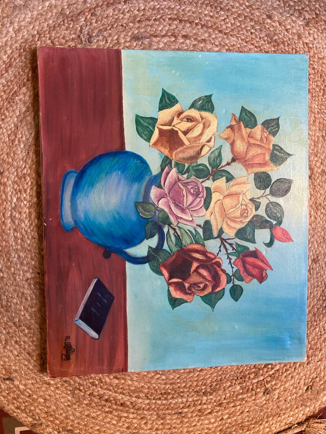 Oil on canvas bouquet